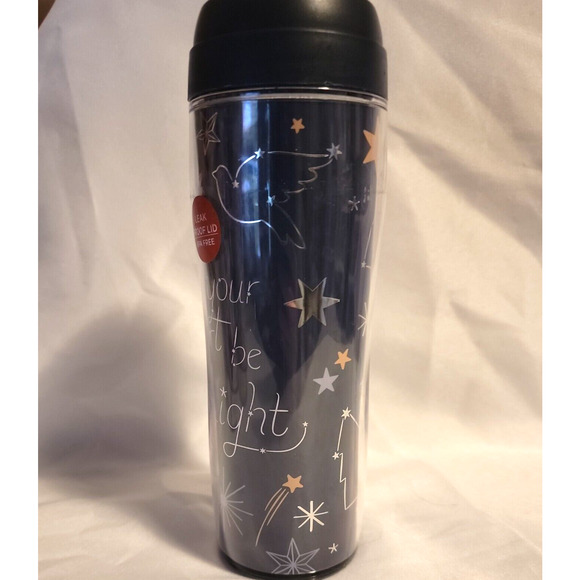 Kohl's SNS Thermals Leak Proof Tumbler Blue Doves Moon Stars Christmas Holiday - Picture 2 of 5
